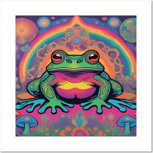 Psychedelic Toad Trippy Frog Posters and Art